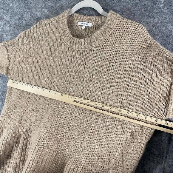 Madewell Sweater Small Beige Baxter Crew Neck Long Sleeve Alpaca Blend - Picture 7 of 10
